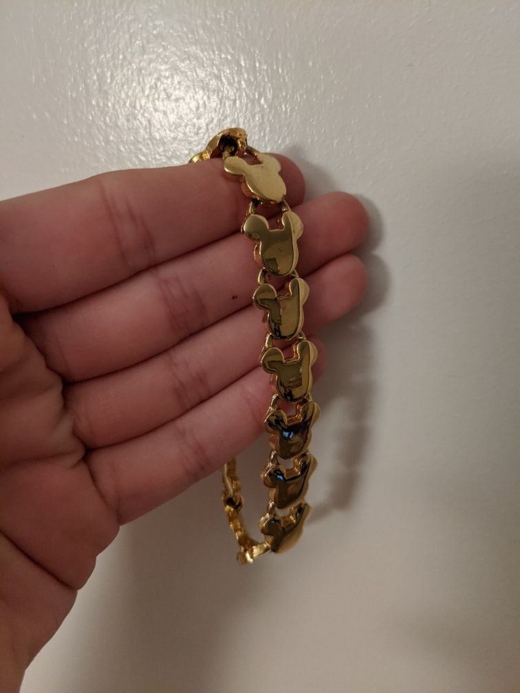 Disney gold bracelet