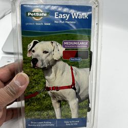 PetSafe Easy Walk No-Pull Dog Harness, Red Black, Size Medium/Large 40-65lbs