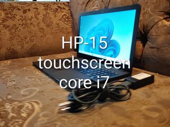 Computer Touchscreen laptop HP-15 by038dx-core i7-8gb ram-256gb HD SSD solid-go-od for stud-ents -very fast.