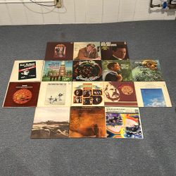 Vintage Vinyl Records (16) - Rod McKuen, The Moody Blues, Glen Campbell Etc