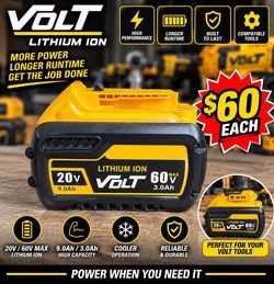 Batteries compatible for Dewalt