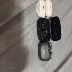 3 Earbuds Sony wf-1000xm5, JBL & Tribit 3 