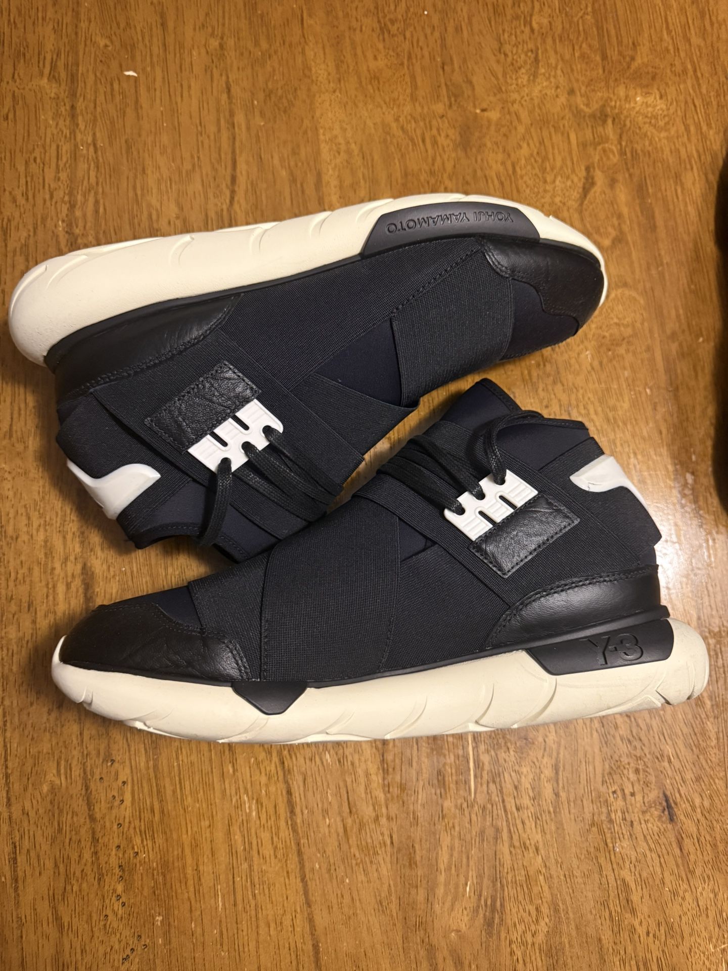 Adidas Y-3 Qasa High – Black/White Sole | Great Condition | Size 10