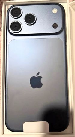 In great condition almost new Blue Apple Iphone 17 Pro Max. 2 TB