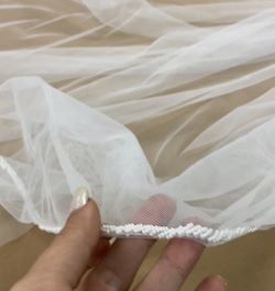 12ft veil with hand beading