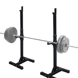 Adjustable Squat, Bench Press, Barbell Dumbbell Rack Stand [Pair]