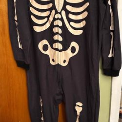 Boys Halloween skeleton footless blanket sleeper xxl 16