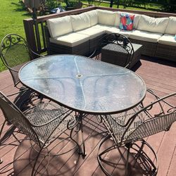 Wrought Iron Patio Outdoor Table And Chairs