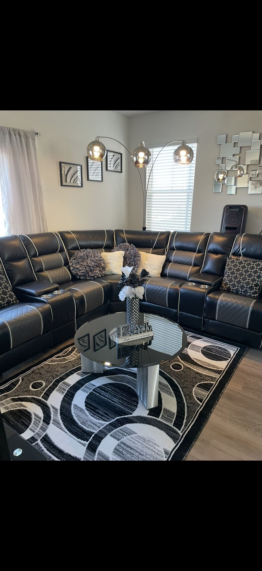 Large Sectional with Dual Reclining & USB