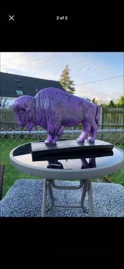 The Purple Buffalo Statue