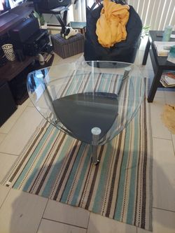 Glass Living Room Center with wheels 