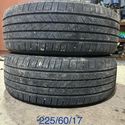 (2) - 225/60/17 Cooper Endeavor Plus Tires