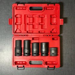 5-Piece 1” Drive Heavy Duty Truck Wheel Impact Socket Set – 33mm SAE