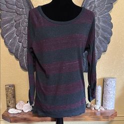 TNA Striped Long Sleeve Top
