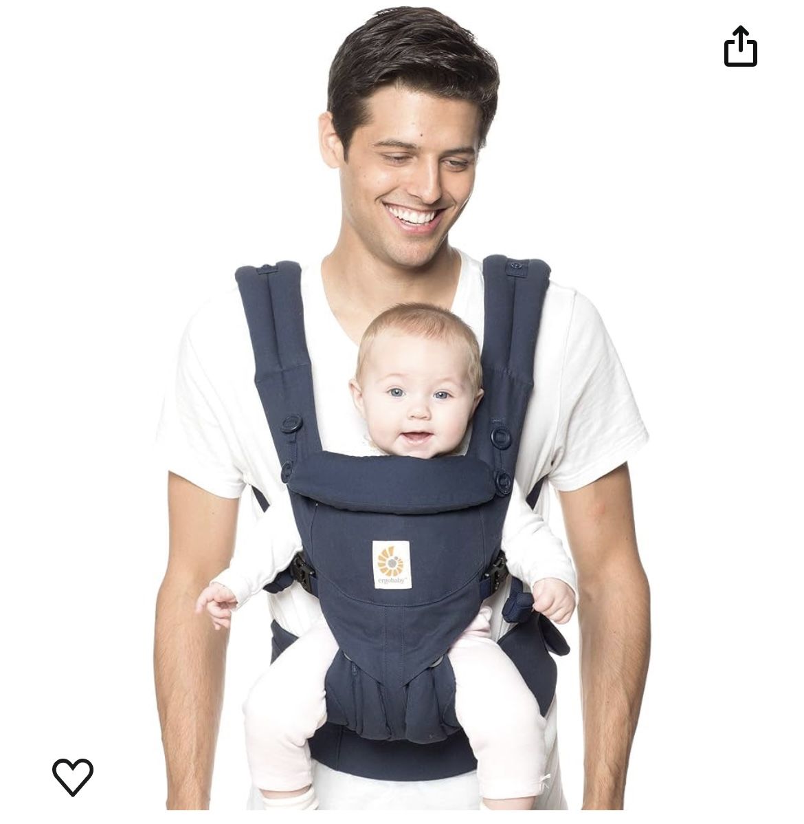 Ergobaby Omni Classic (formerly OMNI 360) All-Position Baby Carrier for Newborn to Toddler with Lumbar Support and Cool Air Mesh, 7-45 Pounds, Onyx Bl