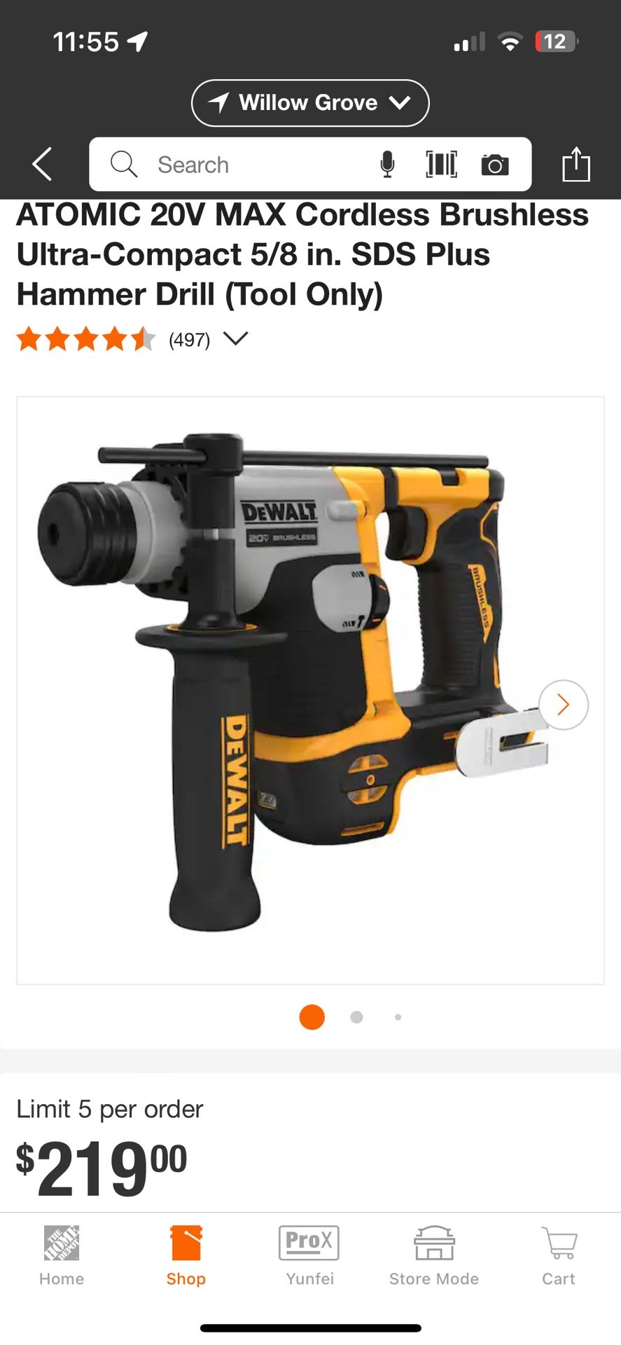 Dewalt Hammer Drill (tool Only)