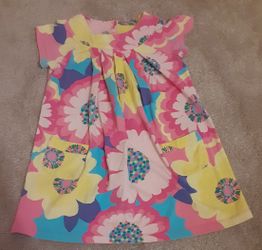 Carter's Little Girls' Size 4 Colorful Floral Dress 100% Cotton