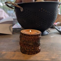 Small Cup Made From Wood Rounds