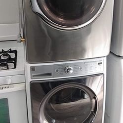 Kenmore Elite Washer And Samsung Stainless Steel Electric Dryer Set For $680