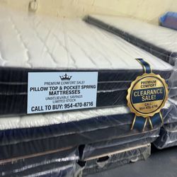 Pillow Top mattresses in standard sizes. Find your perfect fit for comfort and support: Twin, Full, Queen and King 