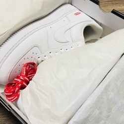 Nike Air Force 1 Low Supreme White Men's  New Size 11