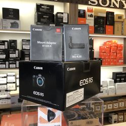 Canon EOS R5 + EF EOS R Adapter And Battery Grip BG-R20 Bundle (Located In Downey, CA)