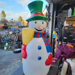 Vintage blow mold snowman