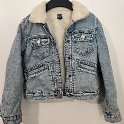 Girls Sherpa Denim Jacket 