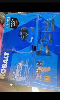 Kobalt pancake Air compressor with accessories included 6 gallons never used $250