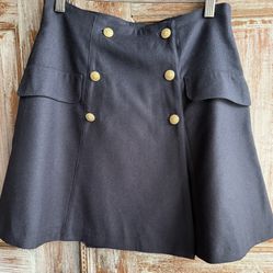 Daniel Hechter Paris Wool Military-Style Skirt – Size 40 (Fits Like Small/Medium)