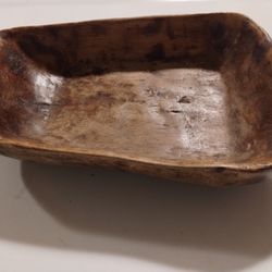 Vintage Dough Bowl Antique Wood Kneading Trough Planter Bowl Dough Plate .