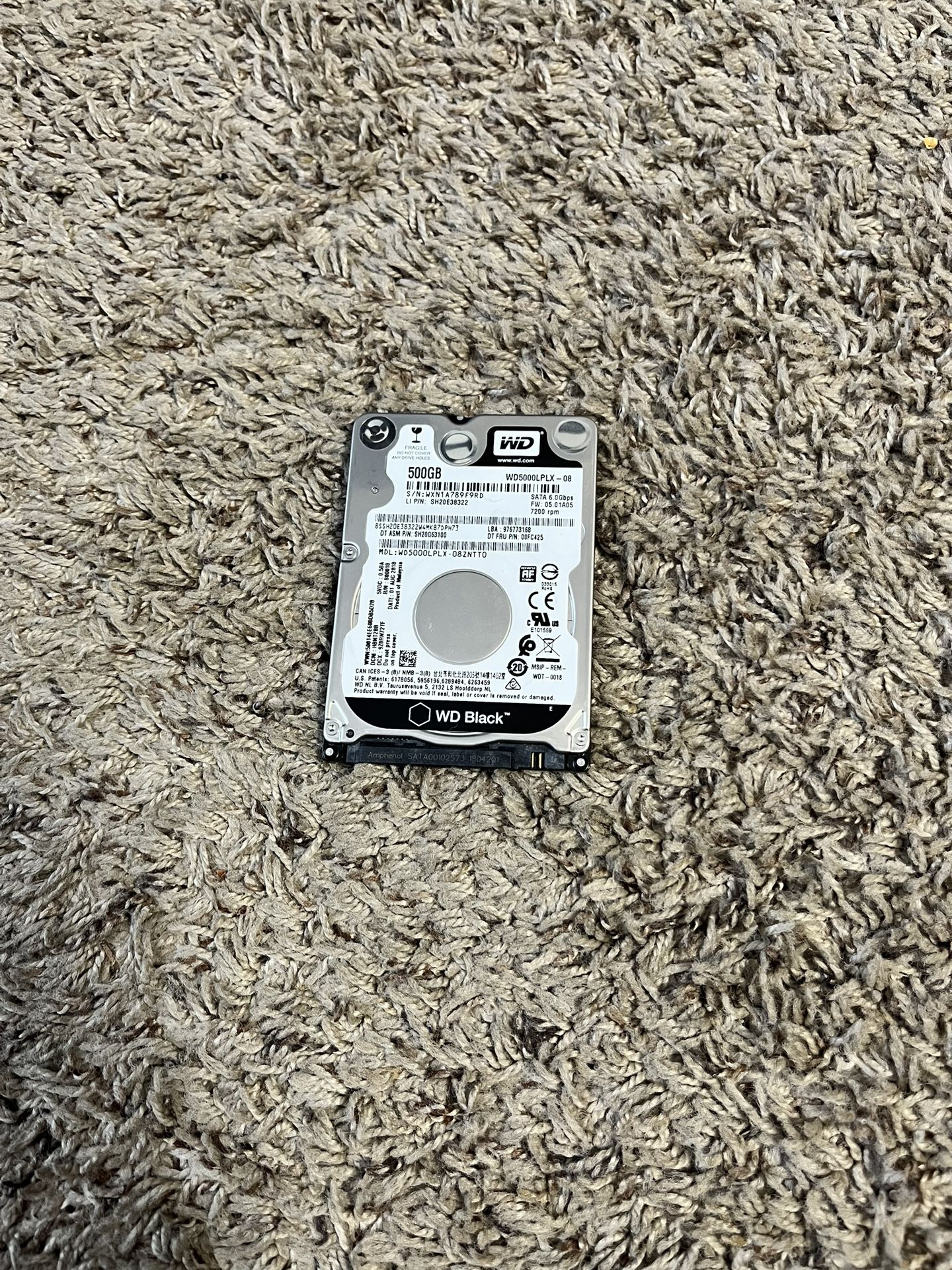 Computer Hard Drive 500 Gigabytes