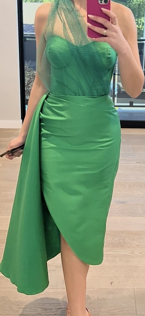 Women Green Evening Dress