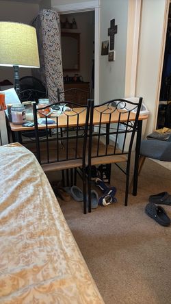 Small dining room table with chairs