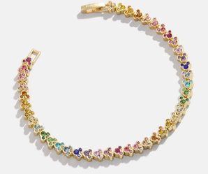 BaubleBar Mickey Mouse Rainbow Crystal Tennis Bracelet