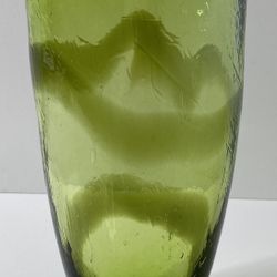 Olive Green Glass Vase
