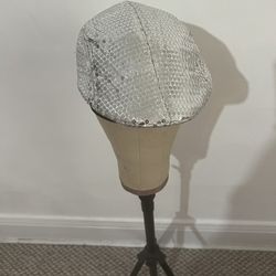 Silver Sequins Ascot Hat