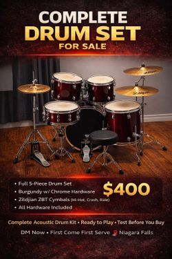 Complete Drum Set – Ready to Play