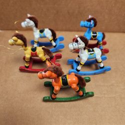  Vintage rocking horse ornaments. Plus