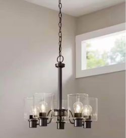 5-Light Oil Rubbed Bronze Transitional Classic Chandelier for Dining Areas
