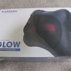 New Addaday Glow Connected Massager Pillow with Bluetooth Heat + Soothe + Relax