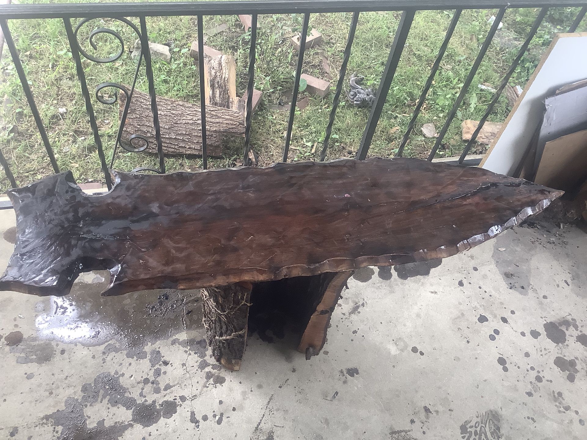 Arrowhead Shaped Cut Out Of Slab Of Walnut, Good For Sign? 52” Long 13” Wide 1 3/4” Thick