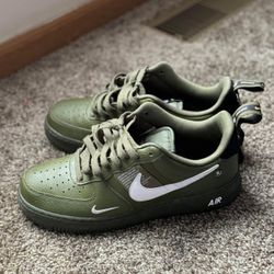 Size 9.5 Olive Green Air Force ones
