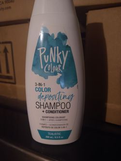 Punky Colour 3-in-1 Color Depositing Shampoo and conditioner Tealistic