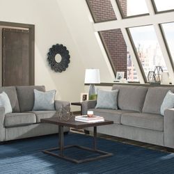 Grayish Sofa Loveseat Set