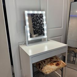 vanity desk with mirror chair not included 