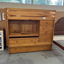 All In one Twin Loft Bed Dresser Desk Storage (in Store)