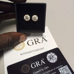 1.5 CT Vvs 1 Moissanite Earrings 