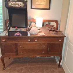 Antique Mirrored Dining Room Buffet