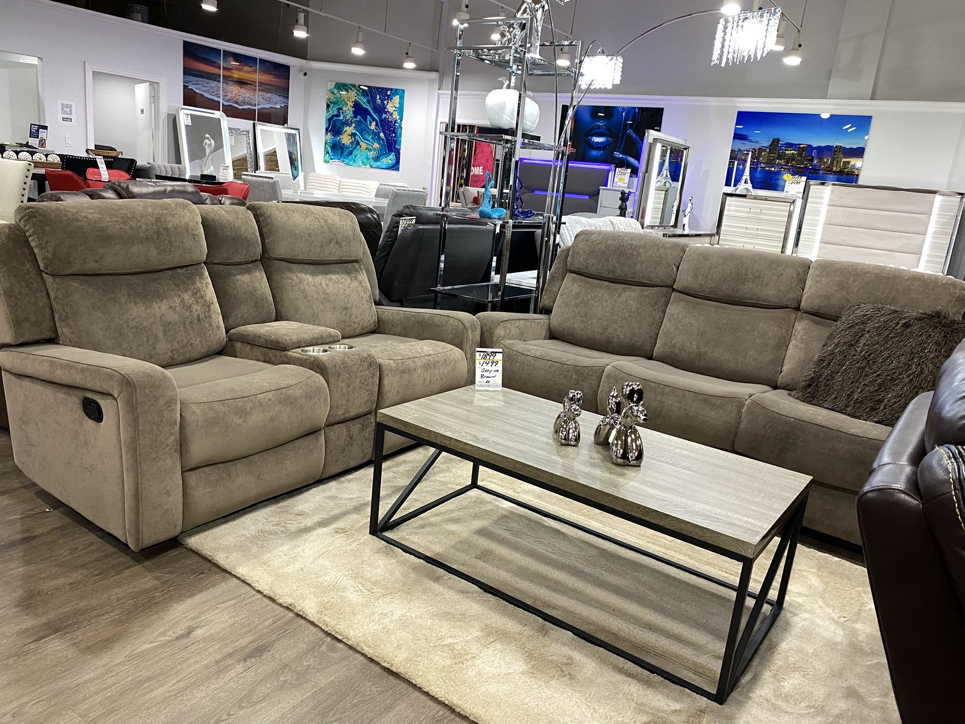 BRAND NEW SOFA LOVESEAT MANUAL RECLINING LIVING ROOM SET ON MANAGERS SPECIAL !!** ENDS 10/31!!!*